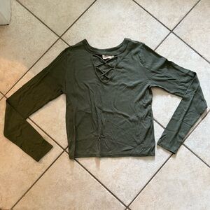 Hollister Green Long Sleeve Shirt